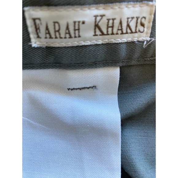 NEW Farah Khakis Dress Pants Mens 36x30 Brown Pleated Front Trousers Business - Picture 4 of 4